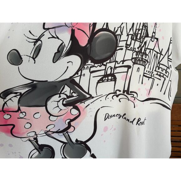 Disney Parks Disney Resort Minnie Mouse And Castle Cap Sleeve Shirt Plus Size 3X - Picture 7 of 12